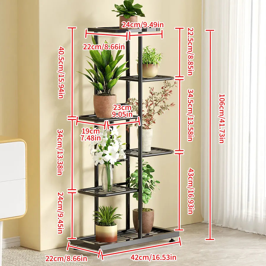 Plant Stand Flower Stand 4/6/8 Tier Flower Pot Shelf Balcony Indoor Multi-layer Storage Rack Succulent Plant Flower Rack
