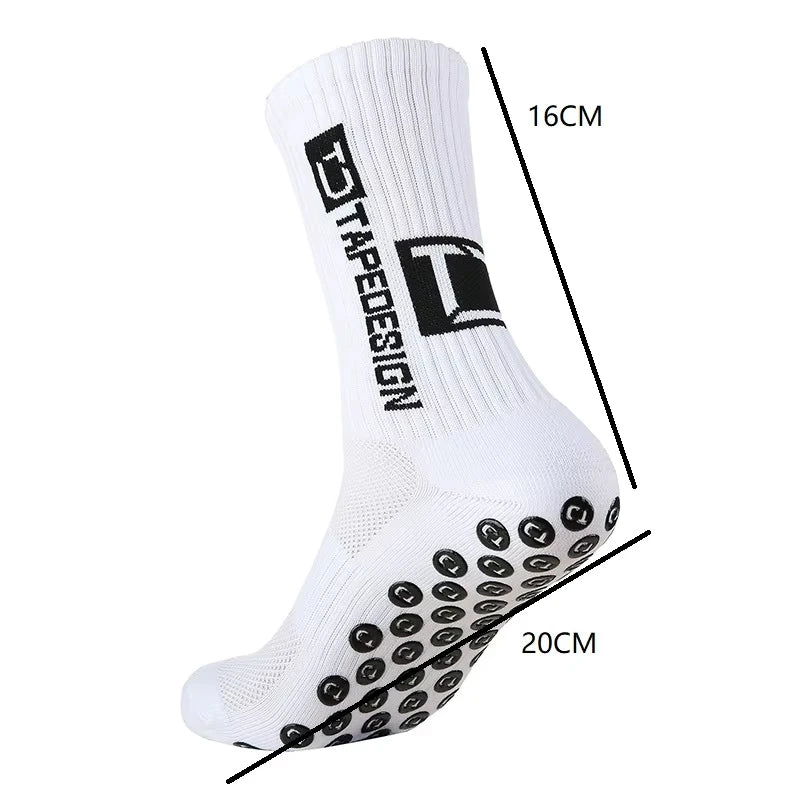 4 pairs of new TC mid tube glued football socks for sports training and competition, non slip and breathable socks