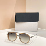 Original Factory For DIYTA DT DTS188-A With Brand Box Trendy Silver Alloy Frame Gradient Driving Anti-Glare Men Women Sunglasses