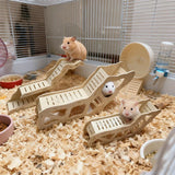 Hamster Wooden Hideout Cave Toy for Dwarf Hamsters Golden Bears Hideaway House with Peekaboo Design Small Animal Cage Accessories