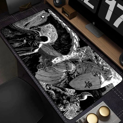 Anime Berserk Mousepad Big Deskmat With Lockrand Office Pc Computer Accessories Mouse Pad Gaming Prime Gaming XXL Keyboard Mat