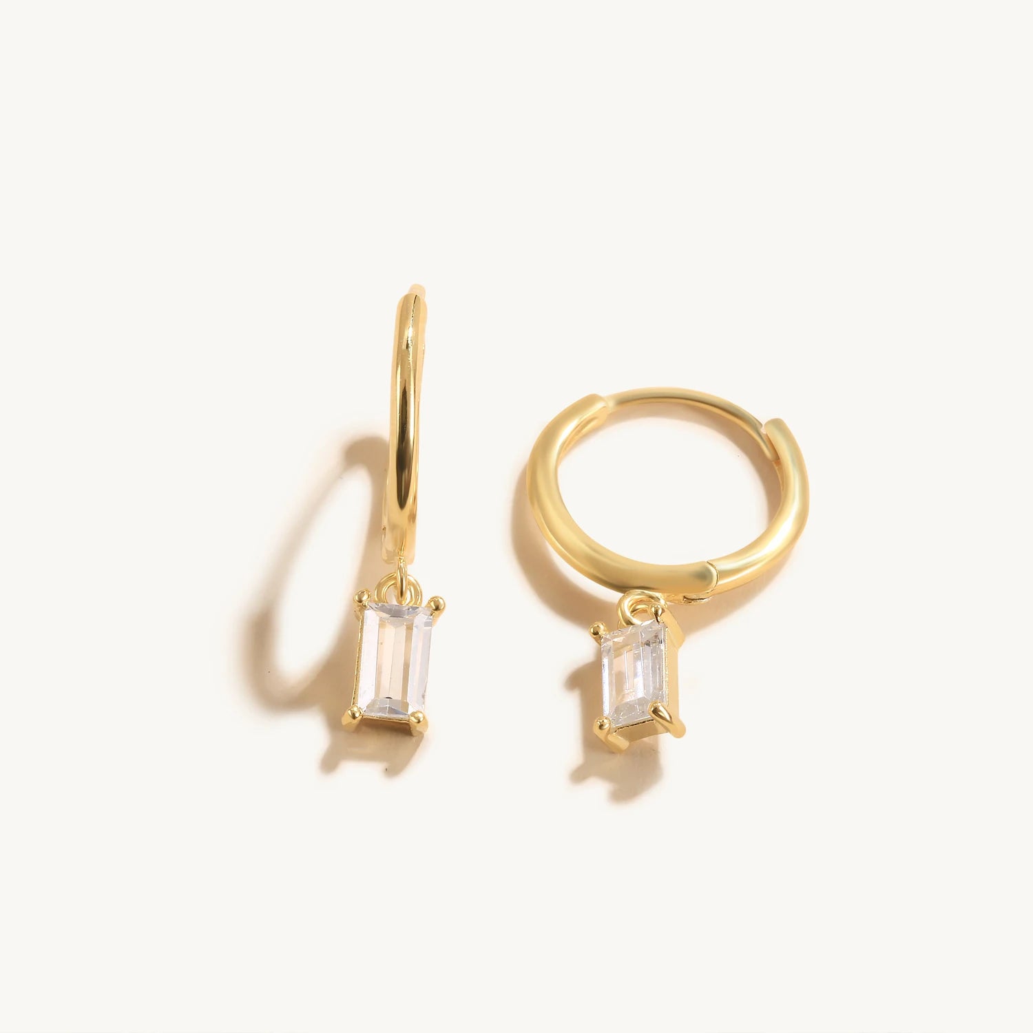 CANNER 925 Sterling Silver French Punk Hip-Hop Geometric Small Hoop Earrings for Women Gold Silver Party Jewelry Accessories