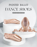 Child And Adult Ballet Dance Shoes Girls Ballet Pointe Shoes Professional With Ribbons Shoes Series Classic Woman Ballet Shoes