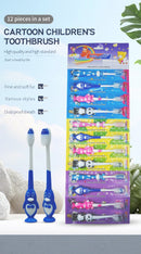 12pcs Children's soft bristled toothbrush, cleaning and protecting gums, suitable for babies aged