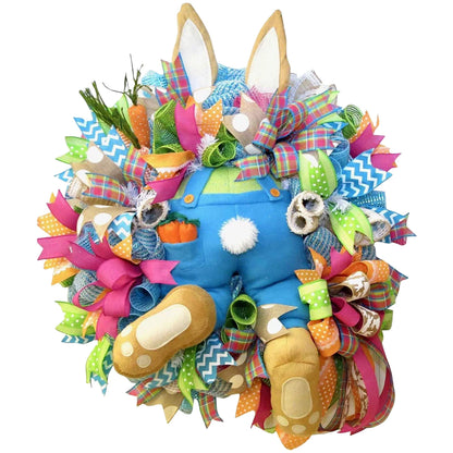 Easter Thief Bunny Butt Wreath With Easter Cross Garland Home Decor Spring Wedding Wreath Storage Cartoon Bunny Shape Ornaments