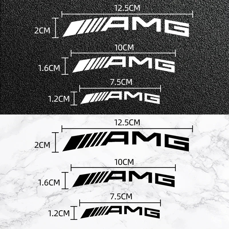 1set Car Goods Brake Caliper Badge Sticker Decoration Sticker Decal For Mercedes Benz B/C/E/S Class A Class C200L GLC GLK CLA