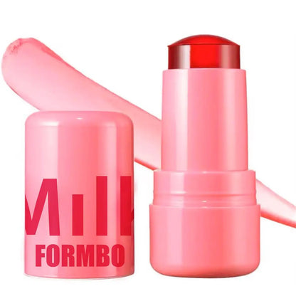 Lápiz labial 3 en 1 con leche, rubor en barra, colorete, agua refrescante, larga duración, acuarela, maquillaje mate multiusos.