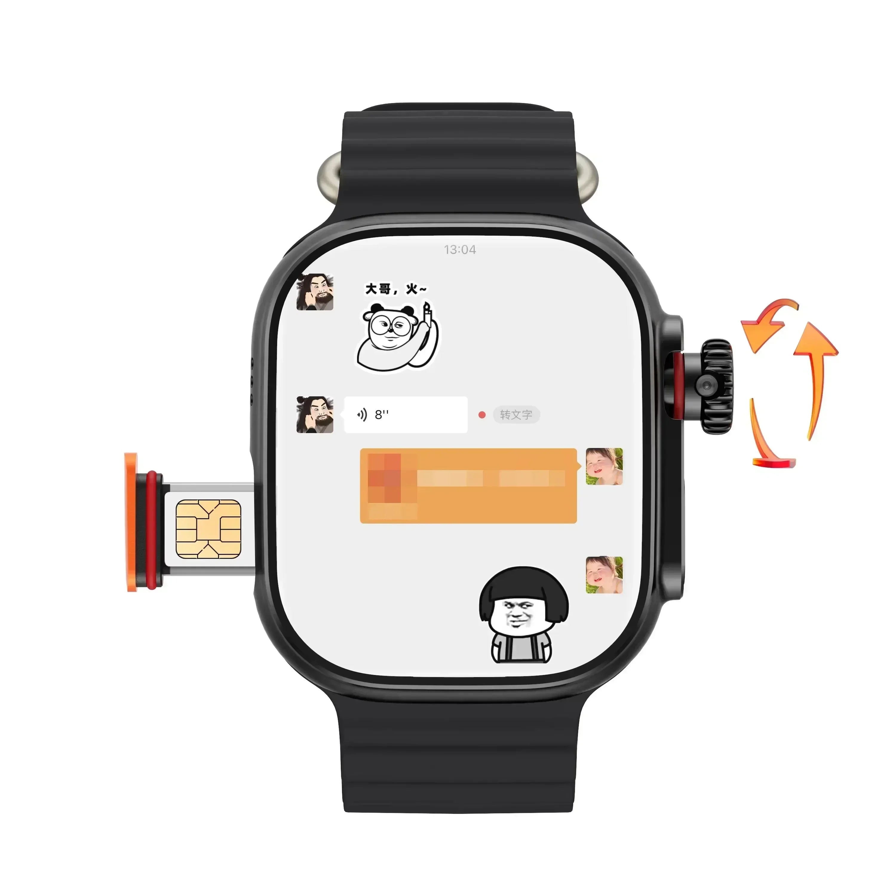 CDS9 5G Smartwatch: Android Smartwatch | 2.2" AMOLED HD | 180° Rotating Camera | 4G & GPS