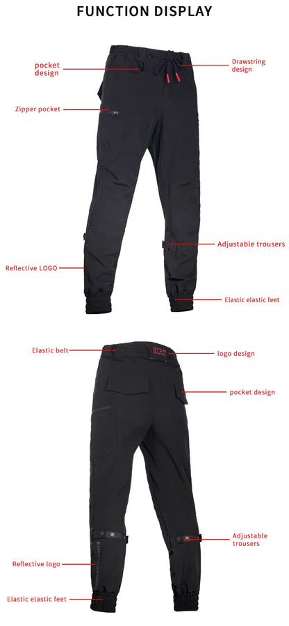 SFK New Black Motorcycle Pants Riding Men Equipemt Summer Breathable Trousers With CE Protection Armor Wearing Gears Accessories