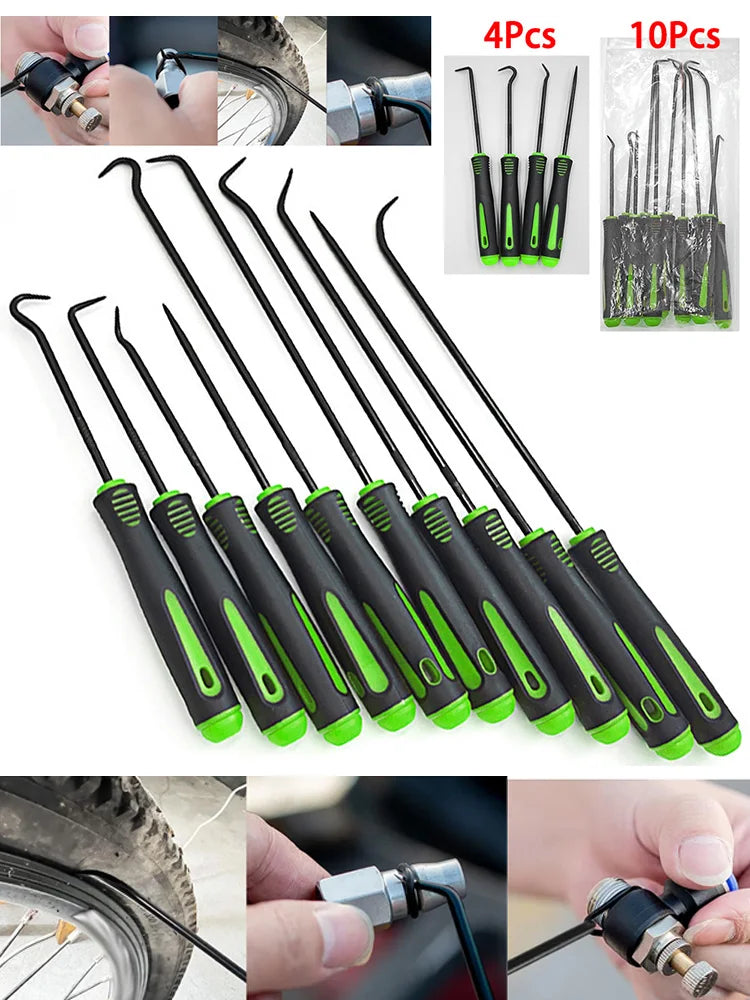 10/4Pcs Precision Pick and Hook Set, Car Auto Oil Seal/O-Ring Seal Gasket Pick Mini Precision Hooks Professional Puller Remover