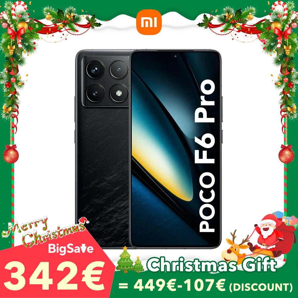 Teléfono móvil Xiaomi Poco F6 Pro 5G con cargador UE, 12 GB/256 GB, 12 GB/512 GB, NFC, versión global