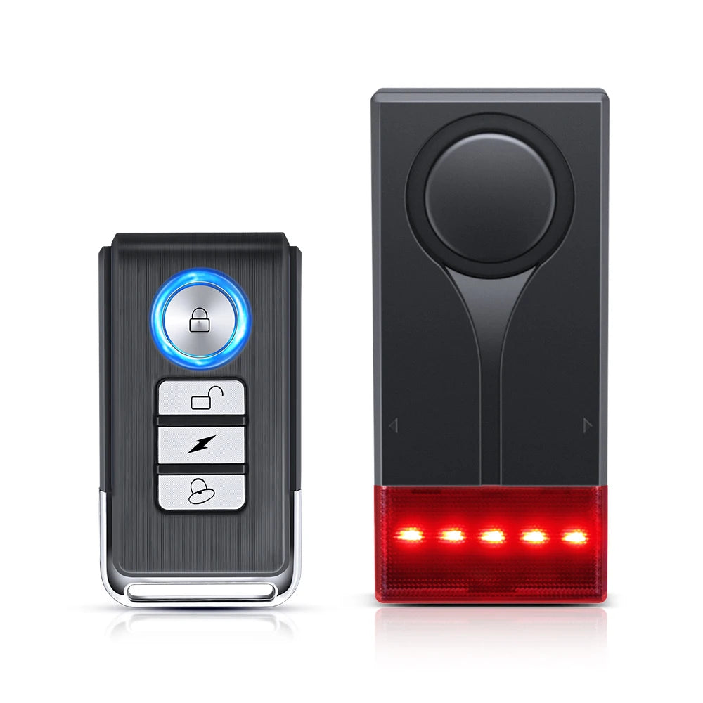Extractme 108dB Anti-Theft Alarm Wireless Vibration Alarm with Remote Control Door and Window Alarm Car Alarm Security System