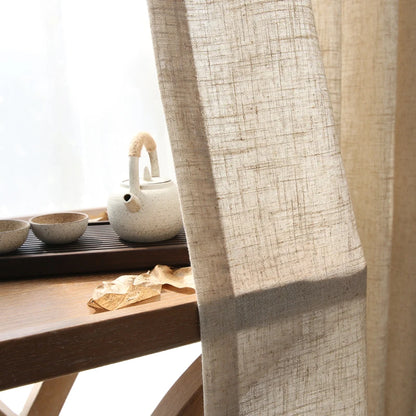 Japanese cotton linen sheer curtains for bedroom living room curtains for study curtain living room set plan curtain tulle