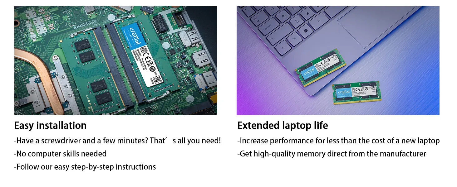 Crucial Memory Laptop RAM DDR4 16GB 8GB 4GB 2133 2400 2666 3200MHz SODIMM PC4-17000 19200 21300 25600 Notebook For INTEL&AMD