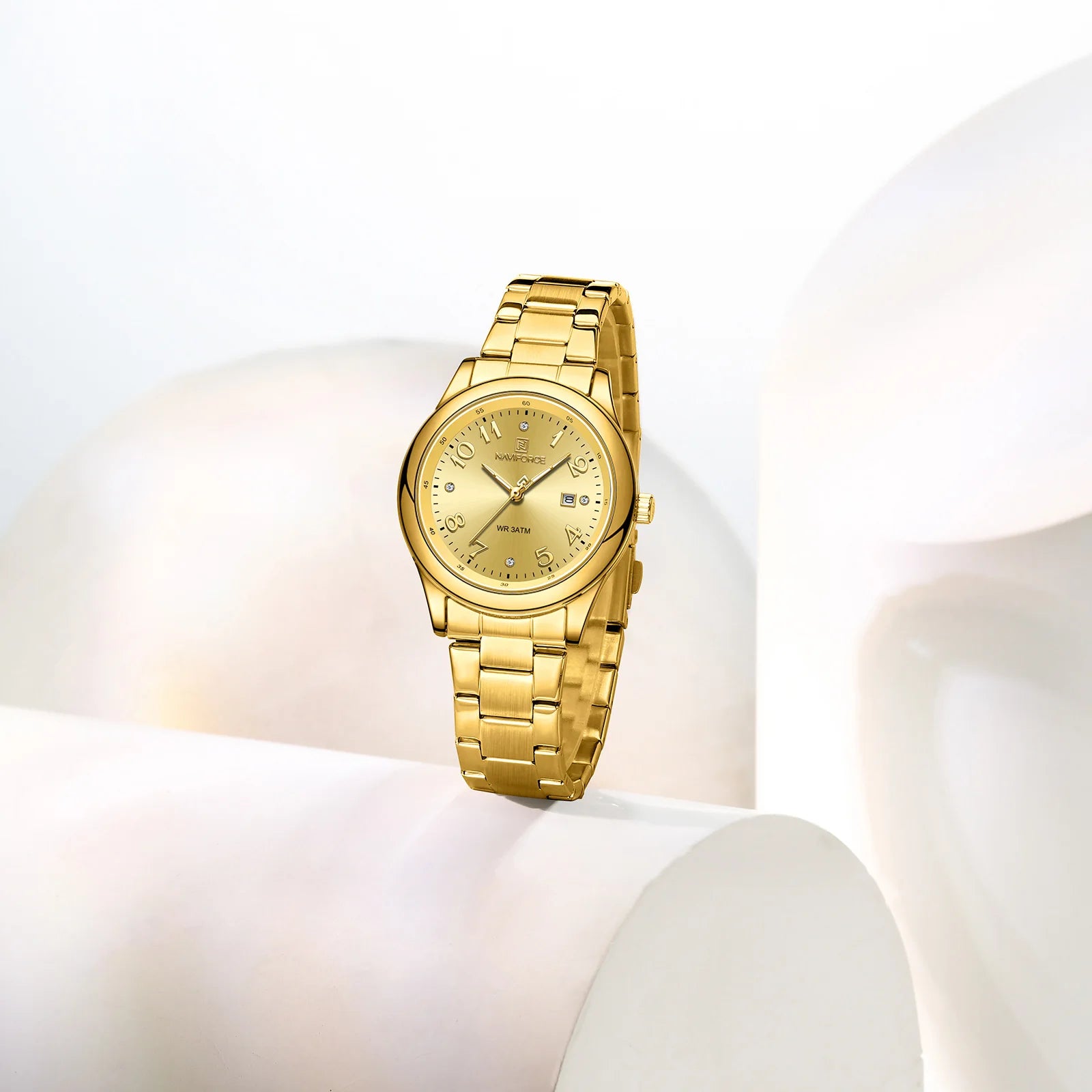 NAVIFORCE Luxury Watch for Women Waterproof Luminous Date Stainless Steel Ladies Quartz Watches Fashion Casual Wristwatch Girl