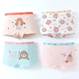 Children's Pure Cotton Briefs Women's Mid-waisted Shorts Four Corners Comfortable Breathable Underpants for Baby Girls Boys 