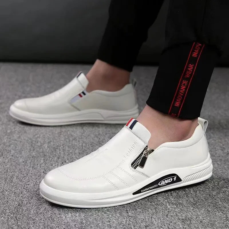 Casual Leather Shoes Men Loafers Trend Brand Business Shoes Autumn Slip-on Flat Men's Sneakers Comfortable Moccasins Zapatos Hombre