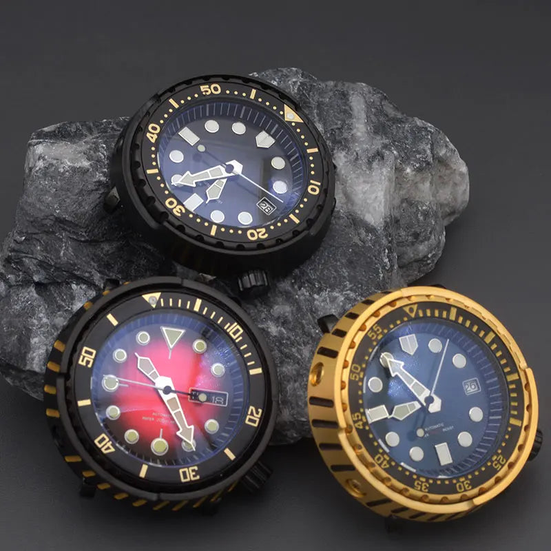 Men's Automatic Watches Head Men Dive Watch 100m Waterproof Automatic Wristwatch C3 Luminous Sapphire Crystal Stainless Steel