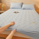Waterproof Quilted Mattress Cover - Cotton Top, Antibacterial Fiber Fill, TPU Waterproof Layer - A-Class Health Standard