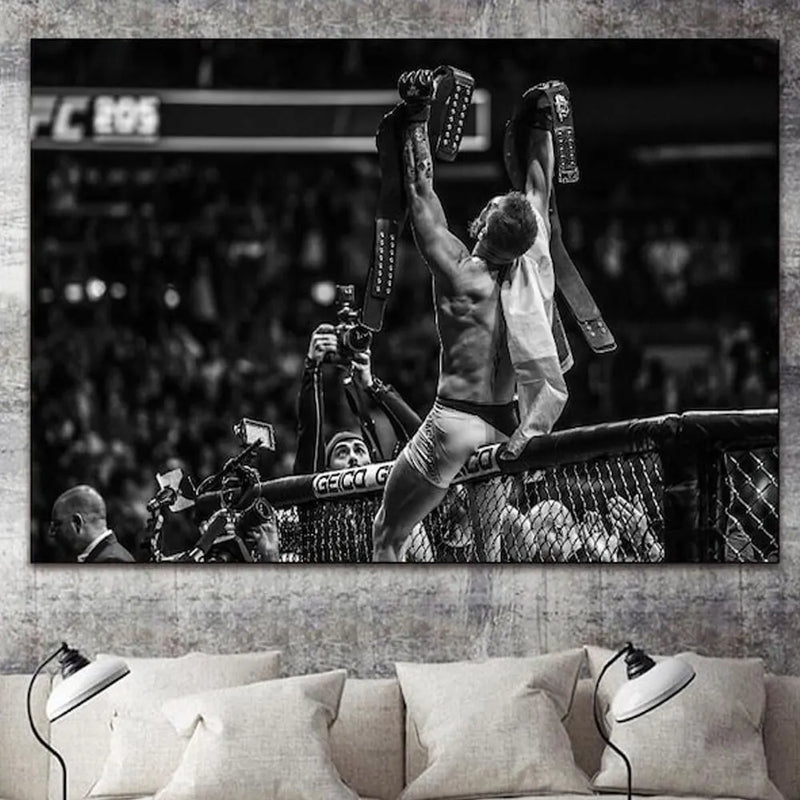 Motivational Conor McGregor Boxing Canvas Print  Professional Boxer Poster Wall Art for Gym Home  Office Decor