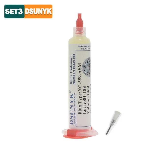 Soldering Fluxes 100% Original AMTECH NC-559-ASM Solder Flux Premium No-Clean Solder Paste Suitable for BGA SMD Soldering Station and Rework Station 10cc AMTECH 559 Original 