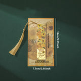1 pc Vintage Painting Metal Bookmark Hollow Bookmark With Long Tassel For Book Club Readers Friends Teachers Students