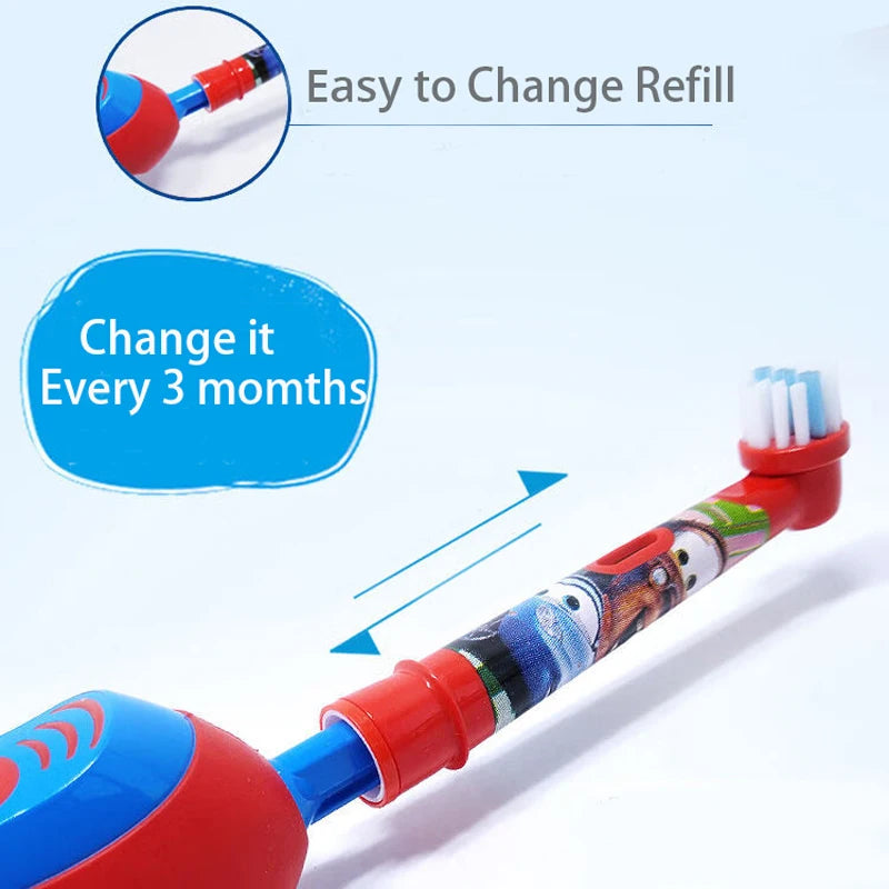 Oral-B Kids Electric Toothbrush Soft Bristles Replaceable Brush Head with 2 Minutes Timer Function For Kids 5+