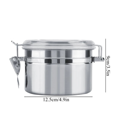 Coffee Container Stainless Steel Vacuum Sealed Coffee Beans Storage Jar for Home Kitchen 800/1100/1450/1800ml Optional