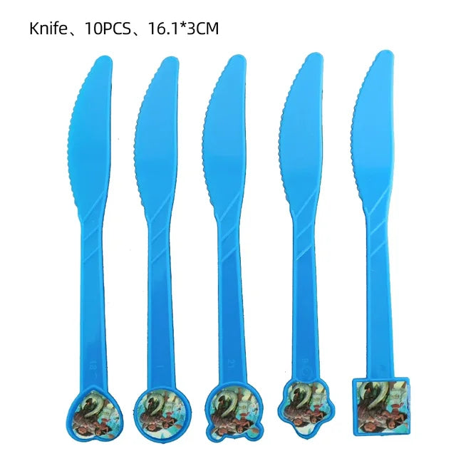 Talheres descartáveis de Tema Moana para Crianças, Copo e Prato, Suprimentos de Decoração para Meninas, Festa de Casamento, Aniversário, Novo