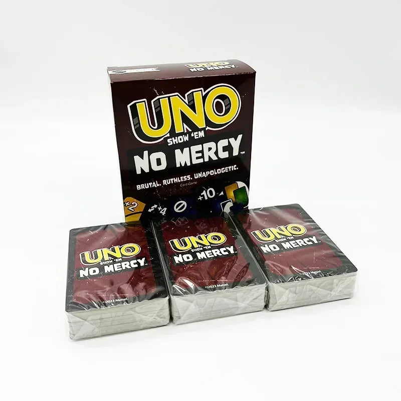 UNO NO MERCY Matching Card Game Pokemon Uno TEAMS Mario Multiplayer Family Party Boardgame Funny Friends Entertainment Poker ﻿