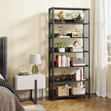 Tribesigns Bookshelf Storage Rack Standing Shelf 5 Tier Industrial Sturdy Bookshelf with Iron Pipe Frame