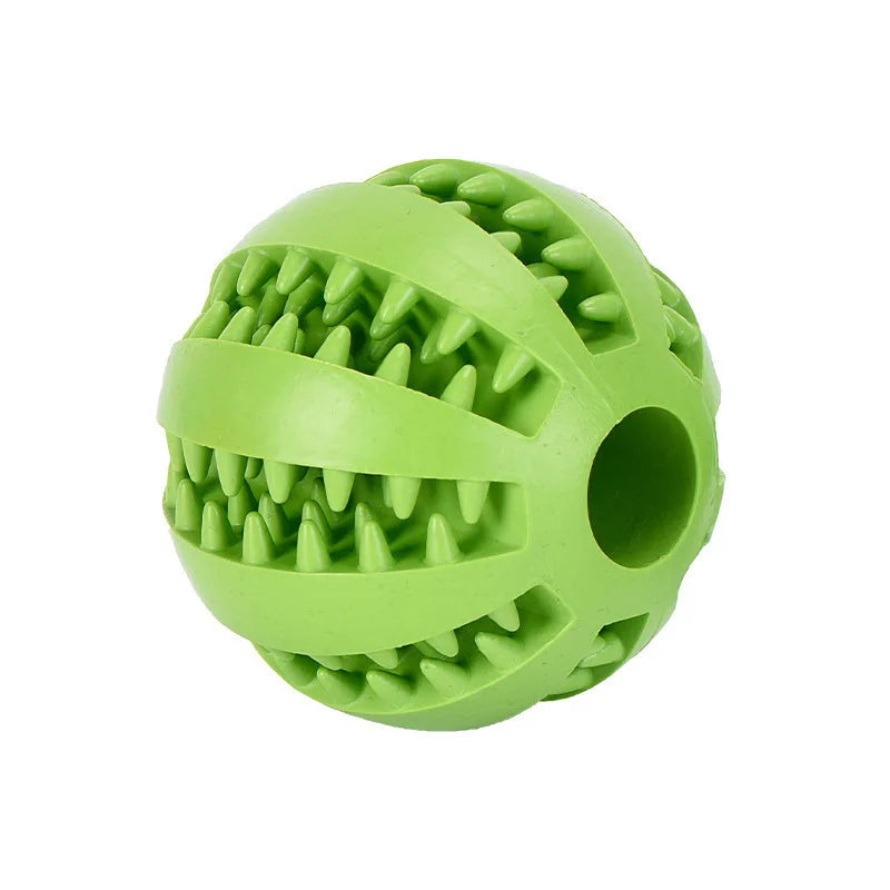 Dog Toy Ball That Leaks Food, Bouncy Rubber Ball for Dogs, Molar Chew Toy, Bite-Resistant Pet Teeth Cleaning Toy, Dog Accessories