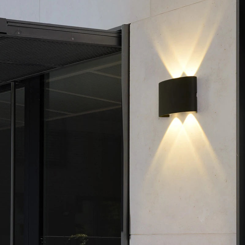 Modern LED Wall Lights Indoor and Outdoor Waterproof Wall Lights Living Room Corridors Courtyard Gardens Outdoor Wall Lights