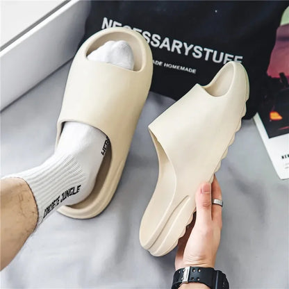 Zapatillas de moda para mujer, planas, ligeras, de EVA, para el baño, cómodas, para parejas, para interiores y ducha.