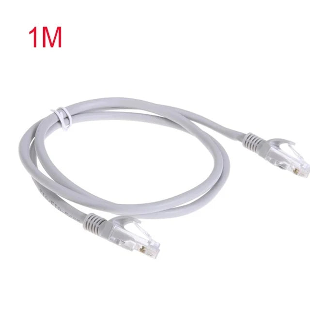Cabo Ethernet com caixa LAN vermelha, Patch Cord, Cat5e RJ45, 1m, 5m, 10m, 15m, 20m, 30m, 50m