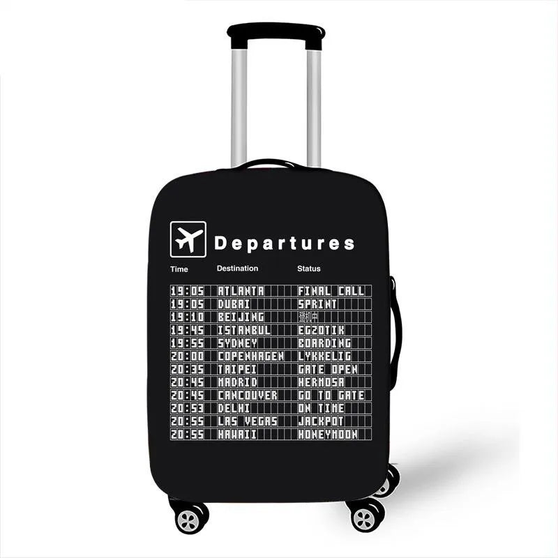Aircraft Series Luggage Cover High Elasticity Thickened Luggage Case Cover Dust Protection Cover Travel Accessories Packing