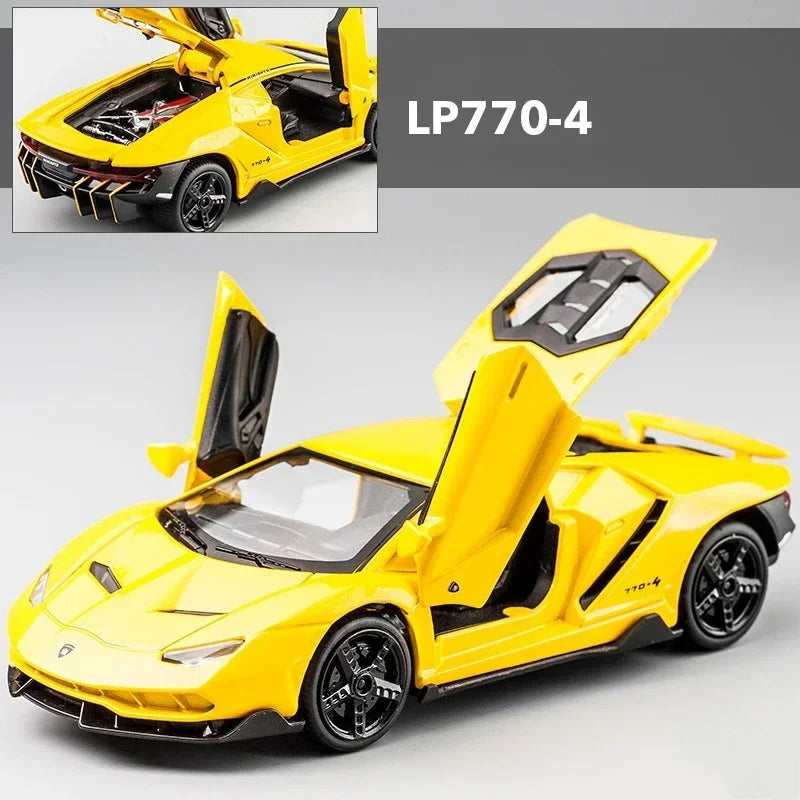1:32 Lamborghinis LP770 LP750 Car Alloy Sports Car Model Diecast Sound Super Racing Lifting Tail Hot Car Wheel For Children Gift