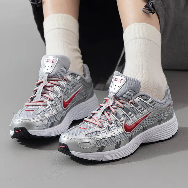 Zapatillas Nike Casual Mujer Primavera 2025 Entrenamiento al aire libre P-6000 Tendencia retro Moda Zapatillas ligeras y cómodas HV5064-002