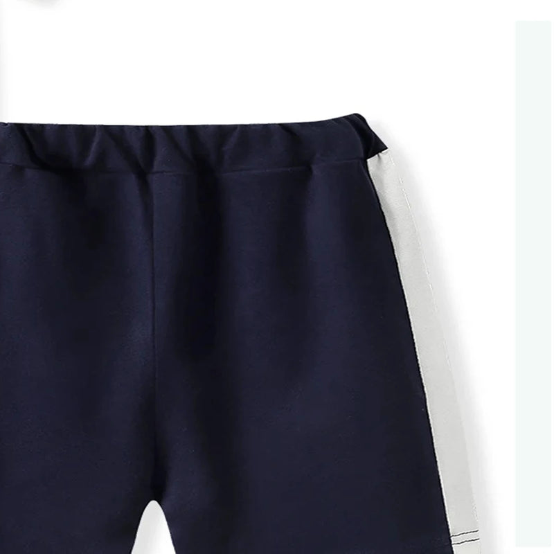 Mickey Mouse Summer T-shirt Shorts Children's Short Sleeve Set Cotton Tees Tracksuits Boys Girls Clothes Casual Two Piece