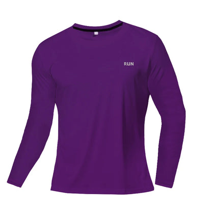 Long and Short-Sleeved T-Shirt Fitness Sports Tops Morning Running Ice Silk Quick Dry Outdoor Mountaineering Gym Clothing Men