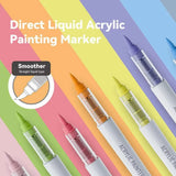 Languo 9pcs/box Soft Brush Acrylic Marker Pen Set, DIY Hand Drawn, Paint Art Markers pens, Student Graffiti Acrylic Paint Pens, M720