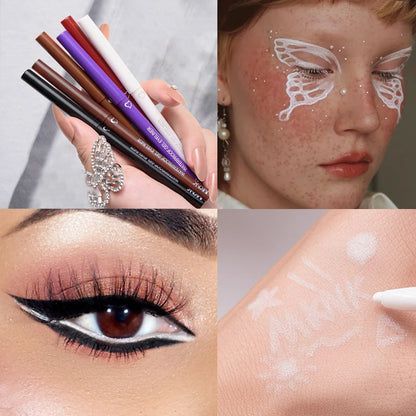 Caneta delineadora à prova d'água, suave, fosco, preto, marrom, gel, secagem rápida, lápis de longa duração, não floresce, maquiagem para os olhos