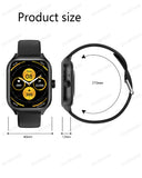 Smart Watch For Android IOS Watches 1.83inch HD Display Bluetooth Call Message Alert Music Sports Mode Smartwatch Men Women Ht30