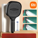 Cabezal de ducha Xiaomi de 13 cm con panel grande, 3 modos, ajustable, para el hogar, cabezal de ducha de masaje de alta presión, elemento filtrante, accesorios de baño