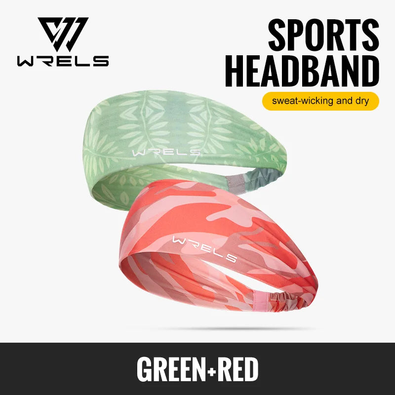 WRELS 1/2/3Pcs Sweatband Sports Headband for Men Women Moisture Wicking Workout Headband Sweat Band Non Slip Elastic Hairband