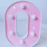 Pink Romantic Luxury LED Light 6.3-inch Pink Decorative Alphabet Number Light Battery Powered Christmas Decorative Light Wedding
