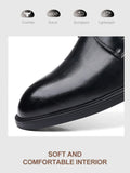 3/6/8 CM Elevator Shoes Men Dress Shoes Black Soft Leather Men Heightening Formal Shoes Casual Business Men Oxfords Suit Shoes