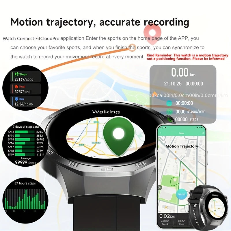LAXASFIT 2026 New Smart Watch Bluetooth Calling Fitness Tracking Music Playback Health Monitor Smartwatch for Men Women