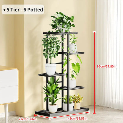 Plant Stand Flower Stand 4/6/8 Tier Flower Pot Shelf Balcony Indoor Multi-layer Storage Rack Succulent Plant Flower Rack
