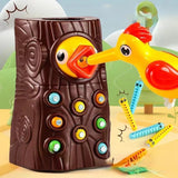 Juguetes Educativos Montessori para niños, pájaro carpintero, juguete de gusanos para atrapar, juegos magnéticos para el desarrollo de Babi, tablero ocupado